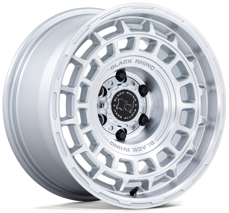 17x8.5 black rhino br024 awol silver machined 6x5.5/139.7 10mm
