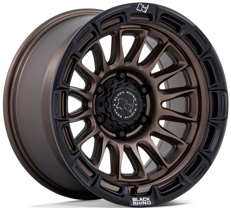 17x9 black rhino br025 rival burnt bronze w/ matte black lip 6x5.5/139.7 1mm