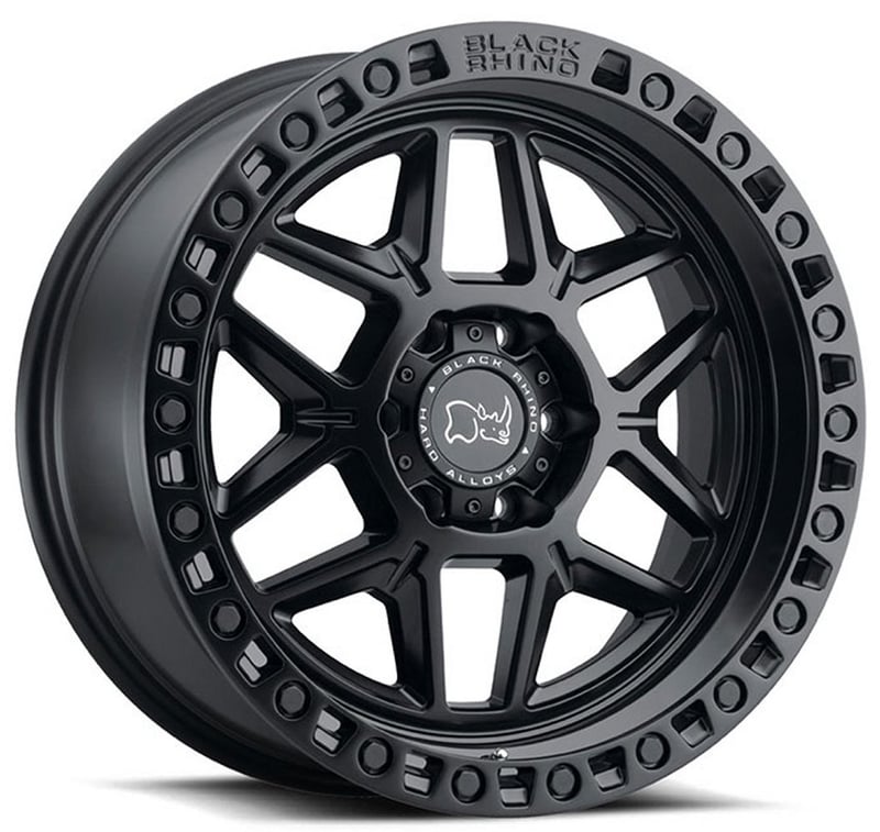20x9 black rhino kelso matte black w/ black bolts 5x5.5/139.7 0mm