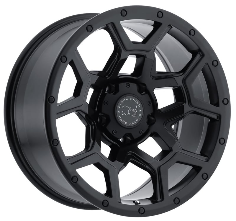 (clearance - no returns) 20x9.5 black rhino overland matte black 6x5.5/139.7 -18mm