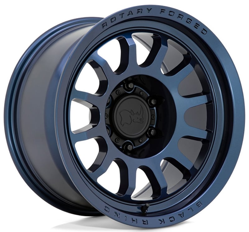 17x8.5 black rhino rapid midnight blue (rotary forged) 5x150 10mm