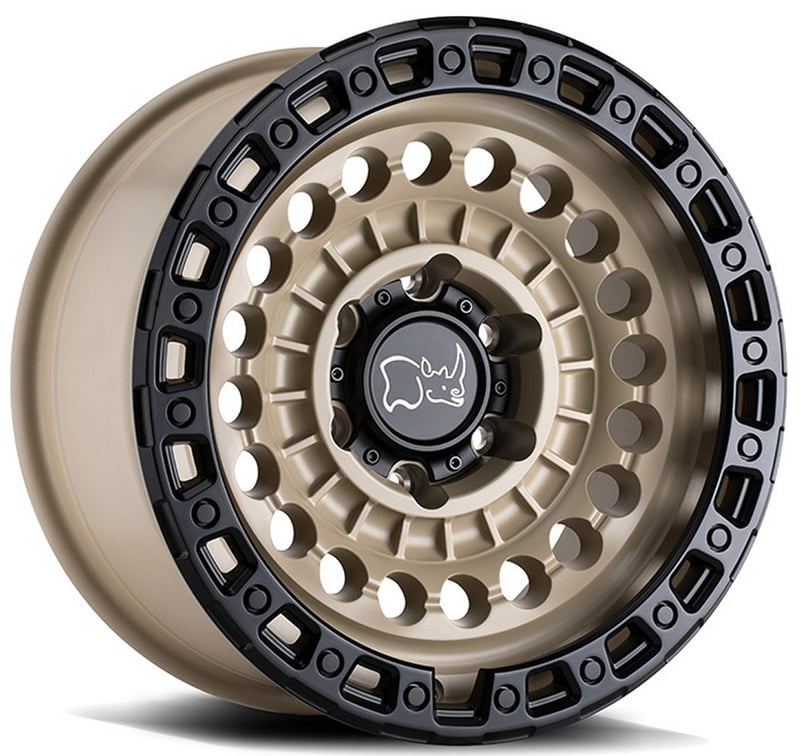 17x8.5 black rhino sentinel desert sand w/ black lip 8x6.5/165 -18mm