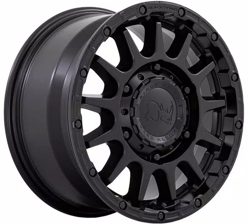 16x8 black rhino sequoia matte black 6x180 60mm