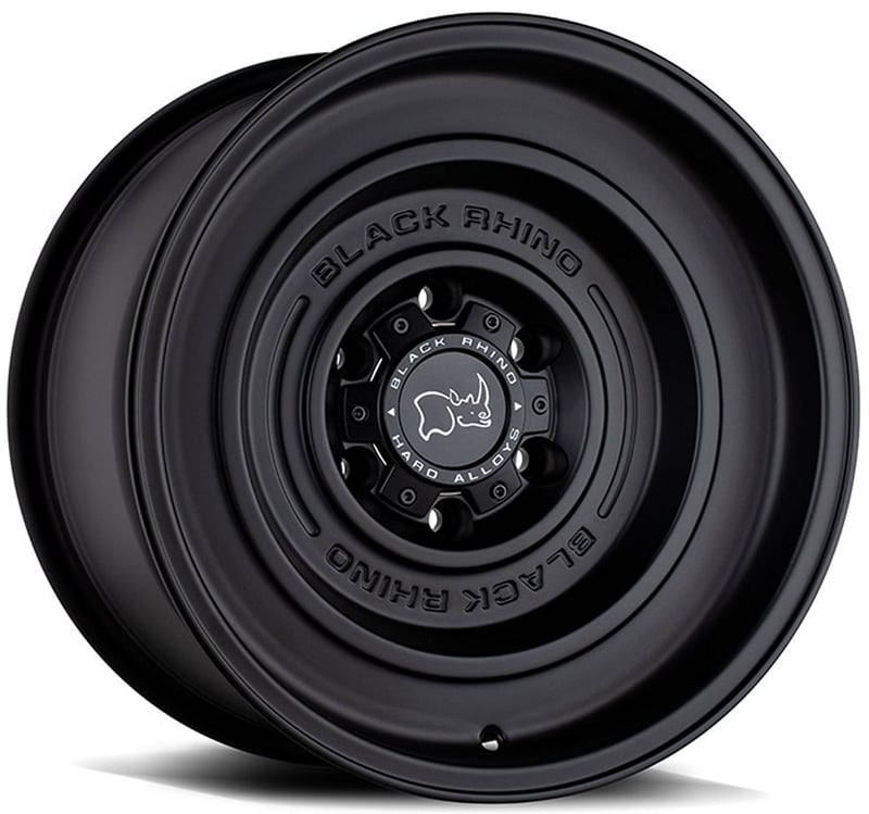 17x9.5 black rhino solid matte black 6x5.5/139.7 -12mm