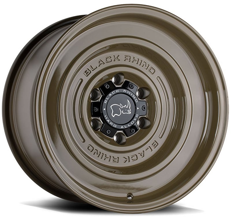 (clearance - no return) 17x9.5 black rhino solid gloss alligator green 6x5.5/139.7 -12mm
