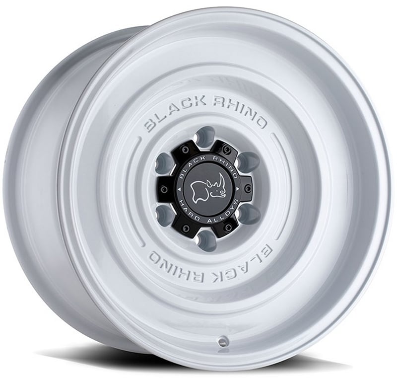 17x9.5 black rhino solid gloss white 6x5.5/139.7 -12mm