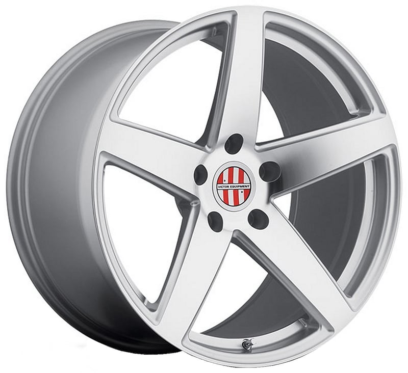 (clearance - no returns) 19x11 victor equipment baden silver w/ mirror cut face (rotary forged) 5x130 55mm