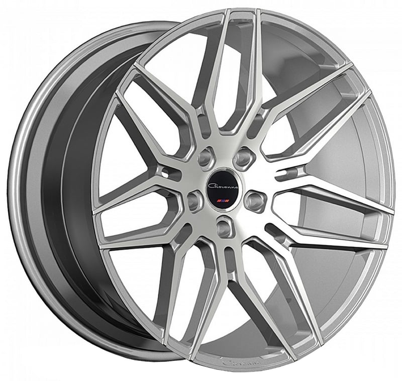 22x10.5 giovanna bogota gloss silver w/ machined face 5x112 38mm