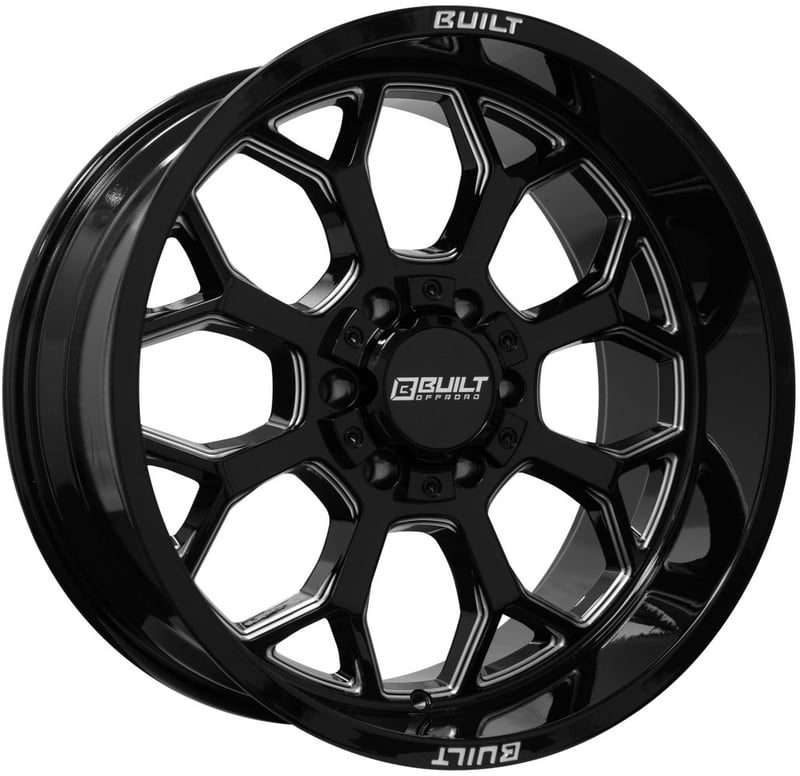 20x10 built off-road bto-1 gloss black milled 8x6.5/165 -19mm