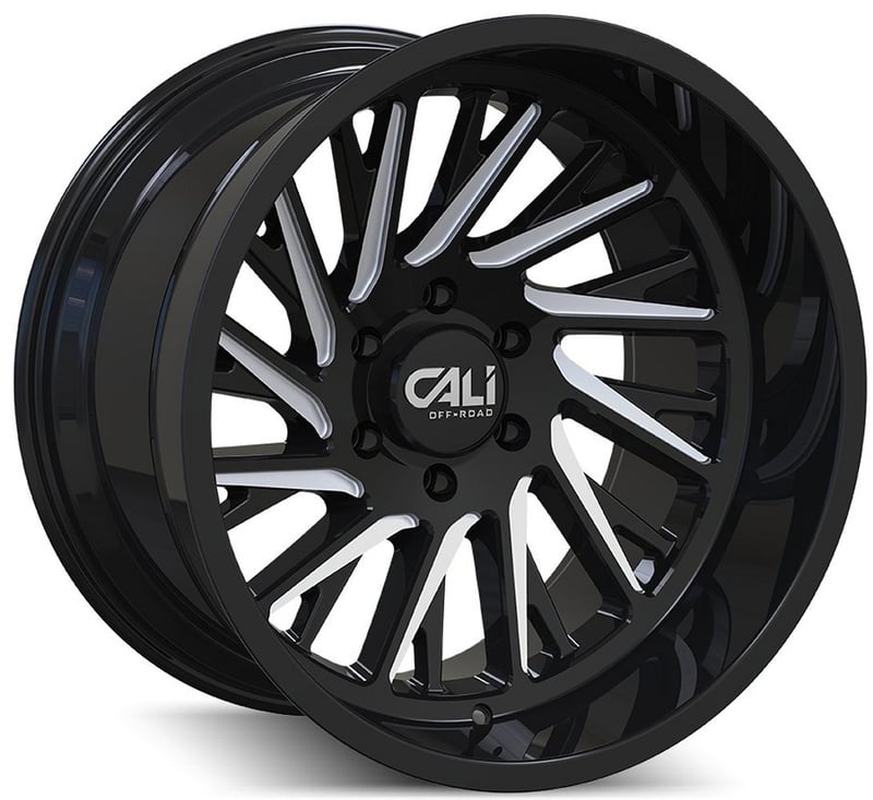 24x14 cali off-road pure 9114bm gloss black milled (* may require trimming) 8x170 -76mm