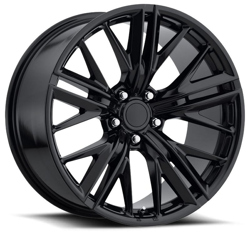 20x9 camaro zl1 replica wheel gloss black fr28 5x120 25mm