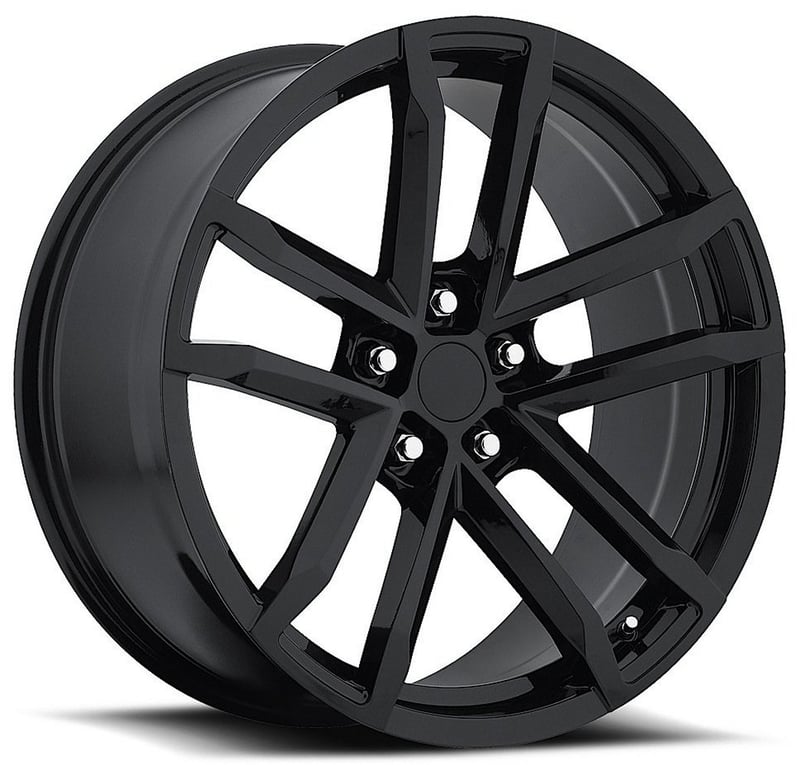 20x11 camaro zl1 replica wheel gloss black fr41 5x120 43mm