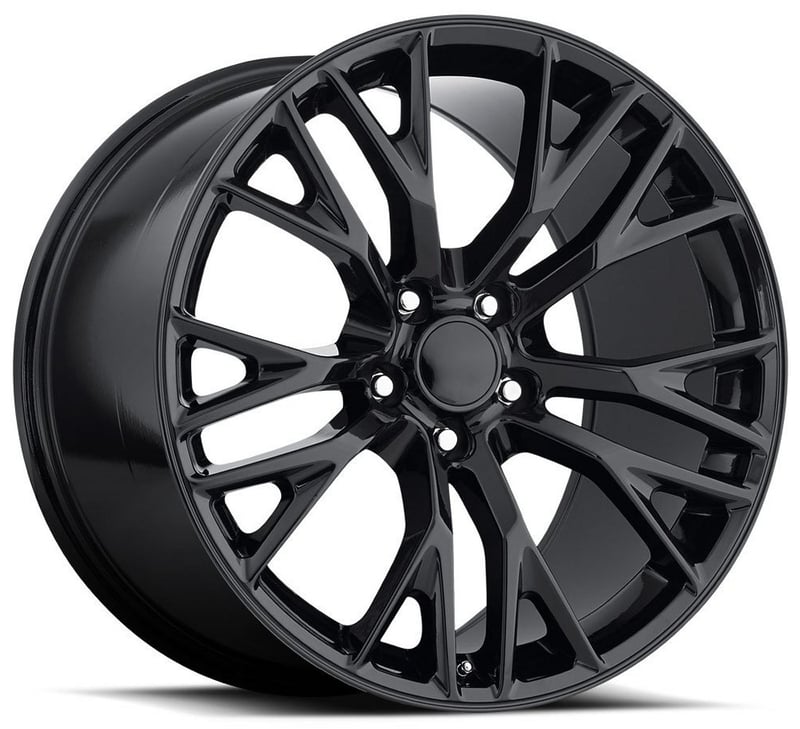 19x8.5 corvette c7 z06 replica wheel gloss black fr22 5x4.75/120.7 56mm