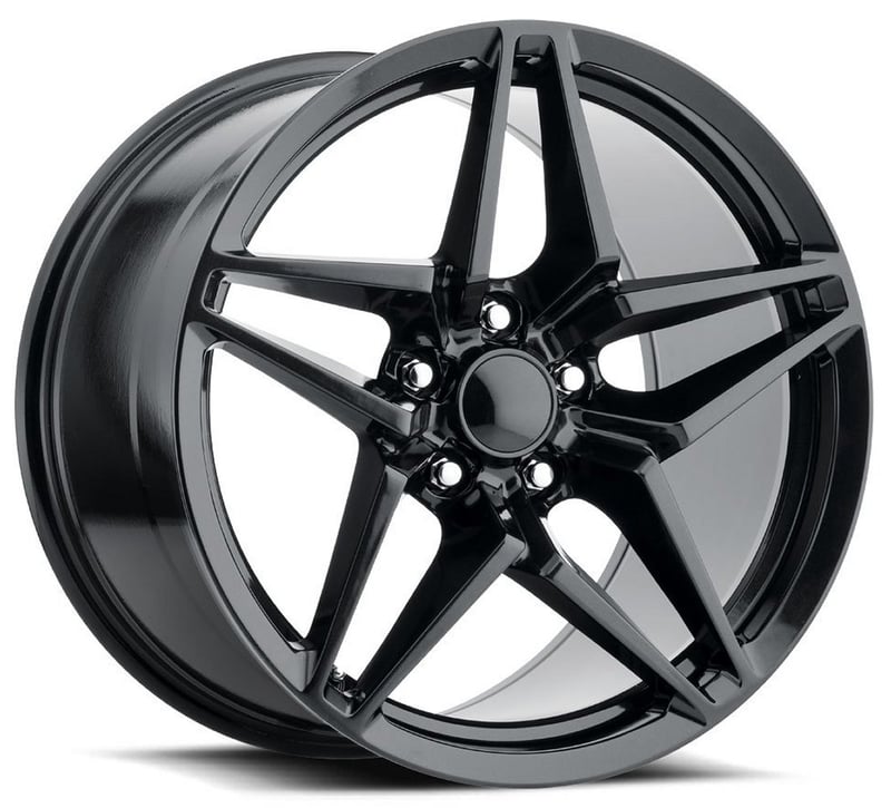 19x10 corvette c7 zr1 replica wheel satin black fr29 5x4.75/120.7 79mm