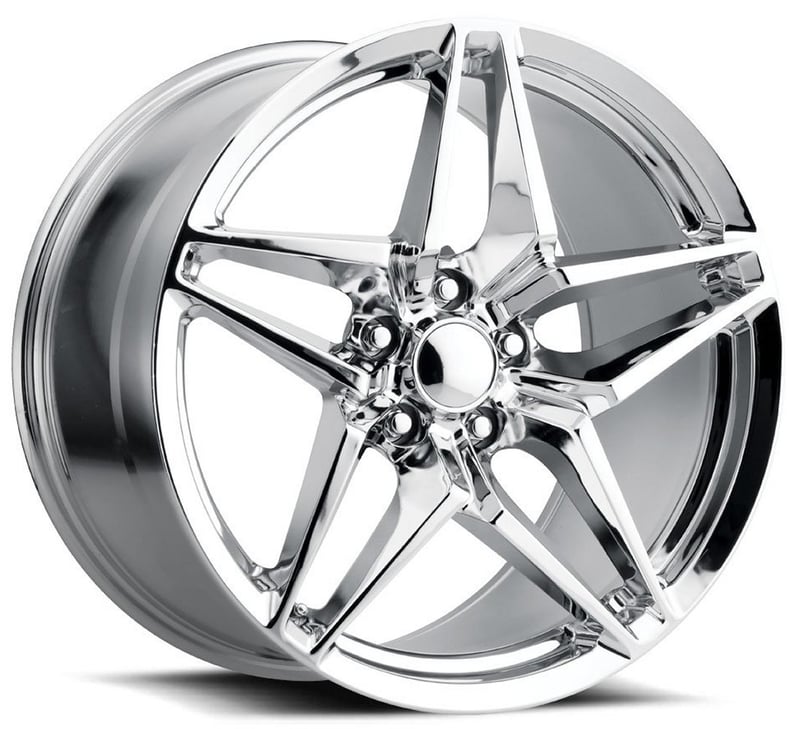 19x10 corvette c7 zr1 replica wheel chrome fr29 5x4.75/120.7 79mm