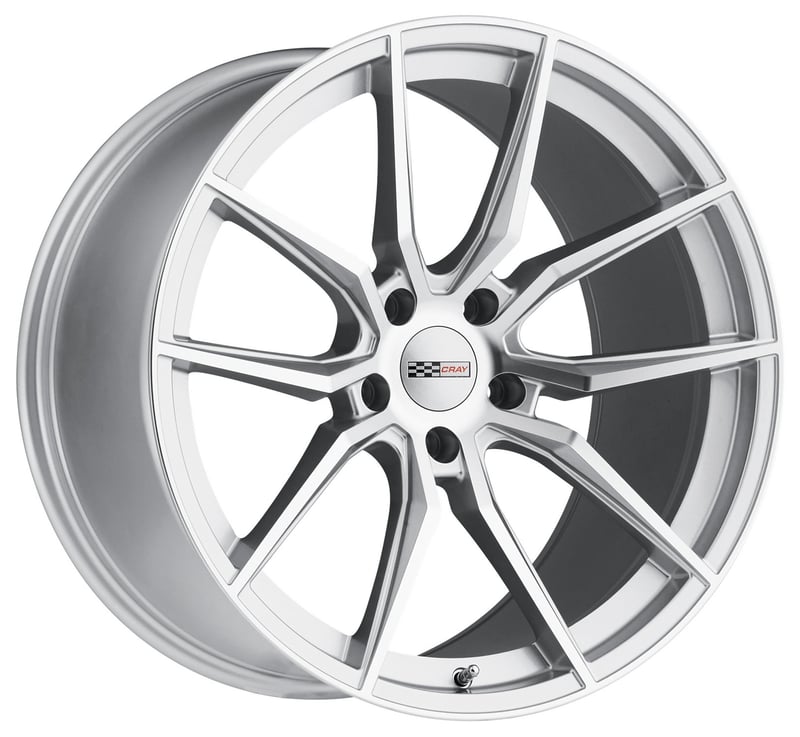 (clearance - no returns) 20x11 cray spider silver w/ mirror cut face (rotary forged) 5x4.75/120.7 76mm