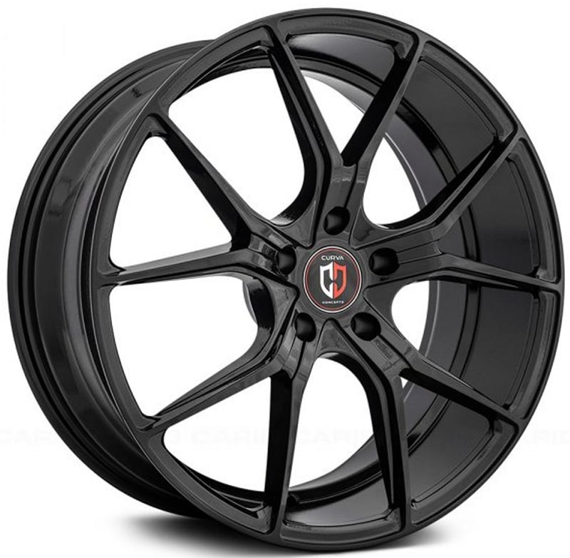 20x8.5 curva concepts c42 gloss black 5x120 20mm