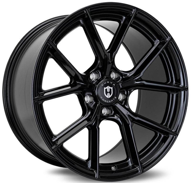 18x8.5 curva concepts cff70 gloss black (flow forged) 5x120 35mm