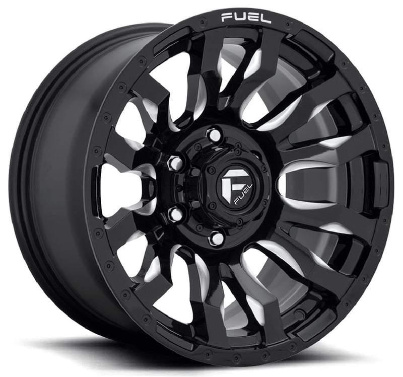 20x9 fuel off-road blitz gloss black milled d673 8x6.5/165 1mm