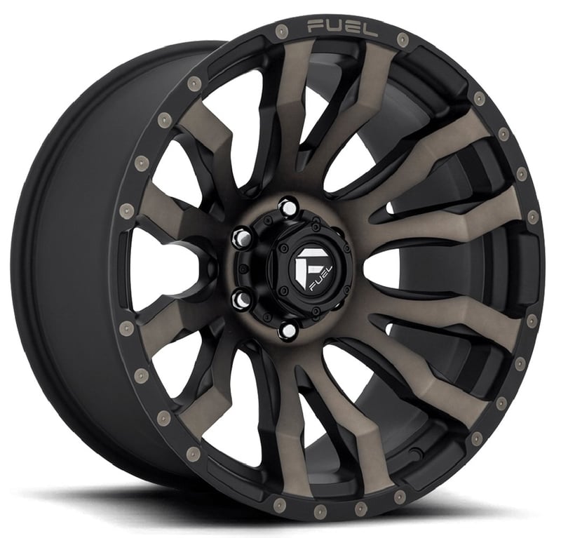 20x9 fuel off-road blitz matte black machined w/ double dark tint d674 8x180 1mm