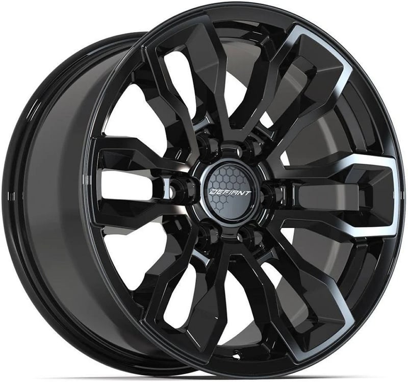 18x9 defiant df15 gloss black 6x139.7/5.5 18mm