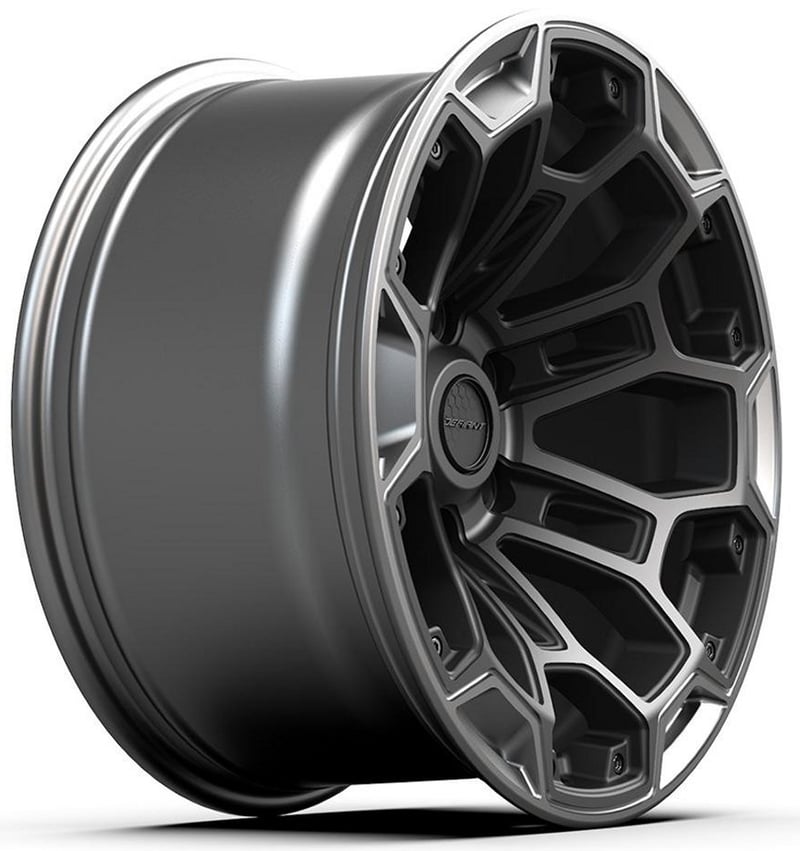 17x9 defiant df03 satin black w/ satin charcoal 5x127/5 -12mm