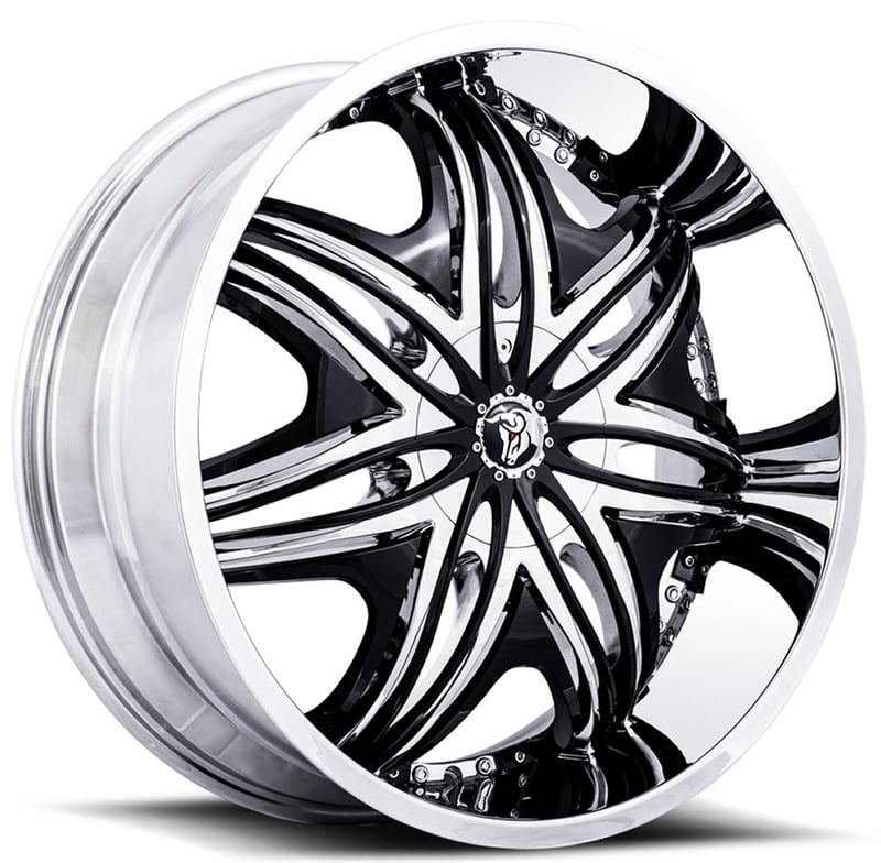 24x10 diablo morpheus chrome w/ black accent (6 in. lip) (custom)