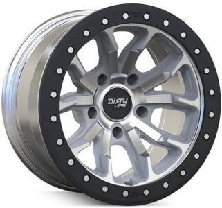 17x9 dirty life 9303 dt-1 machined w/ simulated beadlock black ring 5x5/127 -38mm