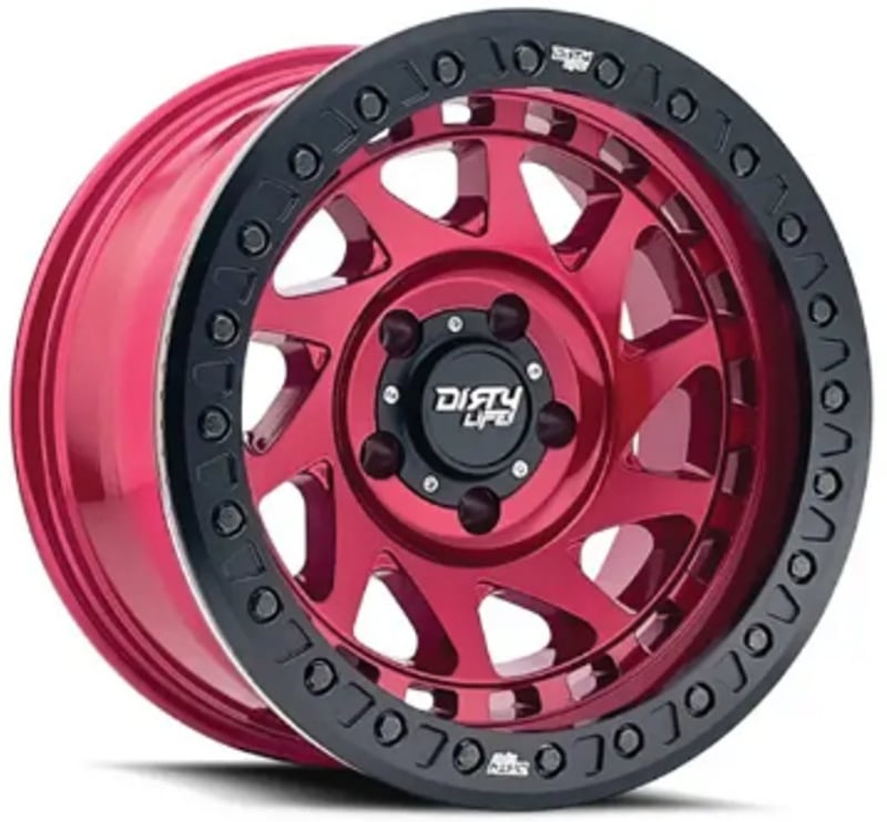(clearance - no returns) 17x9 dirty life 9313 nigma race beadlock candy red w/ black ring (true beadlock) 6x5.5/139.7 -38mm