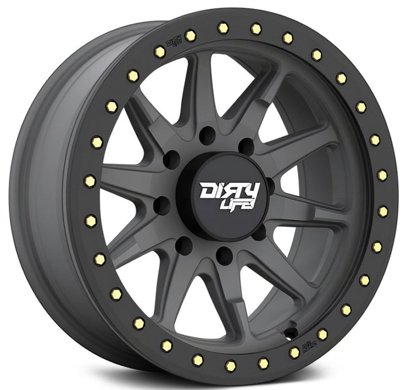 Dirty Life 9304 DT-2 Matte Gunmetal w/ Simulated Beadlock Black Ring
