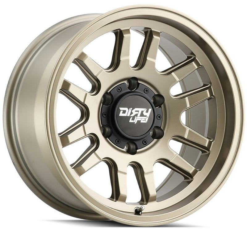 (clearance - no returns) 17x9 dirty life 9310 canyon satin gold 6x135 0mm