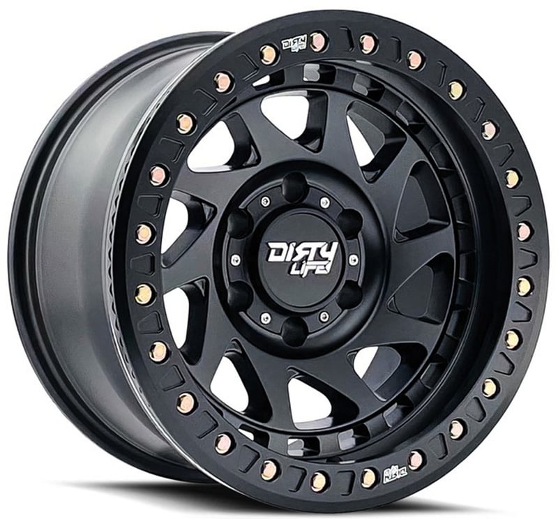 17x9 dirty life 9313 nigma race beadlock matte black (true beadlock) 5x5/127 -38mm