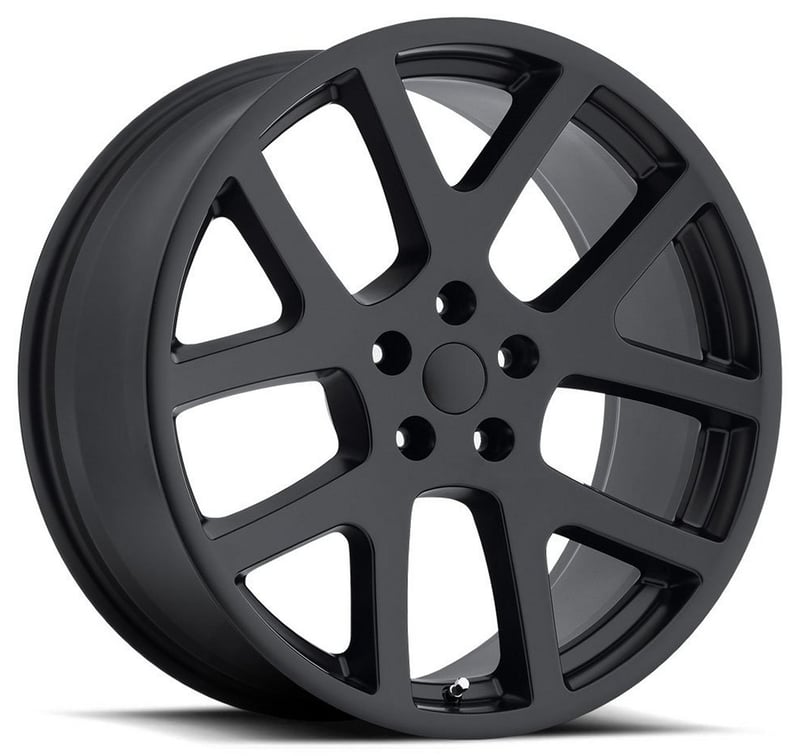 20x10 dodge lx viper replica wheel satin black fr64 5x115 18mm