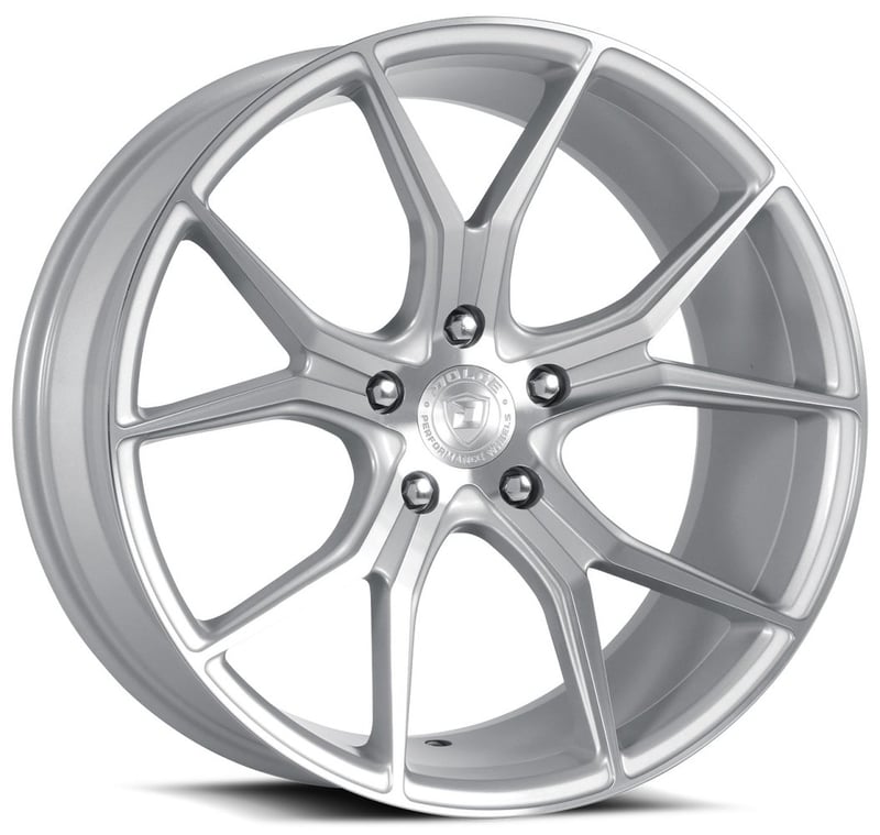 18x8.5 dolce performance element gloss silver machined 5x4.5/114.3 35mm