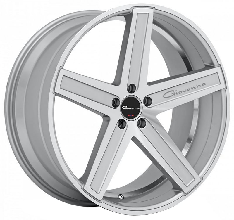 20x8.5 giovanna dramuno-5 silver w/ machine face 5x4.5/114.3 35mm