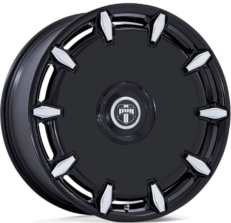 (clearance - no returns) 26x10 dub dc271 cheef gloss black milled 6x135 6x5.5/139.7 30mm