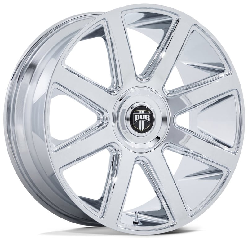 (clearance - no returns) 26x10 dub dc273 pull chrome 6x135 6x5.5/139.7 30mm