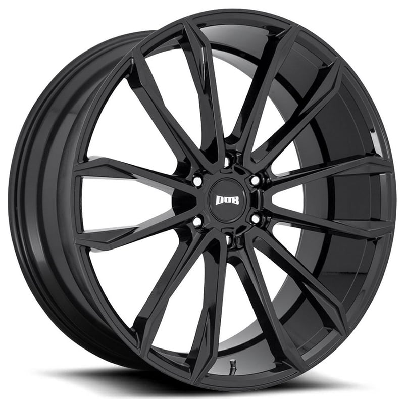 (clearance - no returns) 24x10 dub clout glose black s253 6x5.5/139.7 30mm