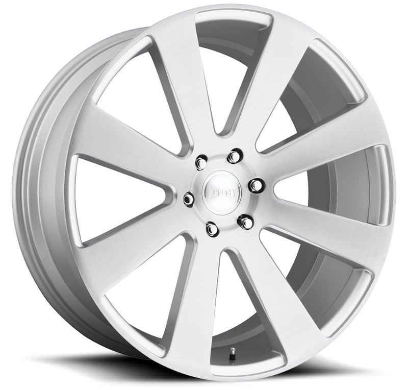22x9.5 dub 8-ball brushed gloss silver s213 6x5.5/139.7 20mm