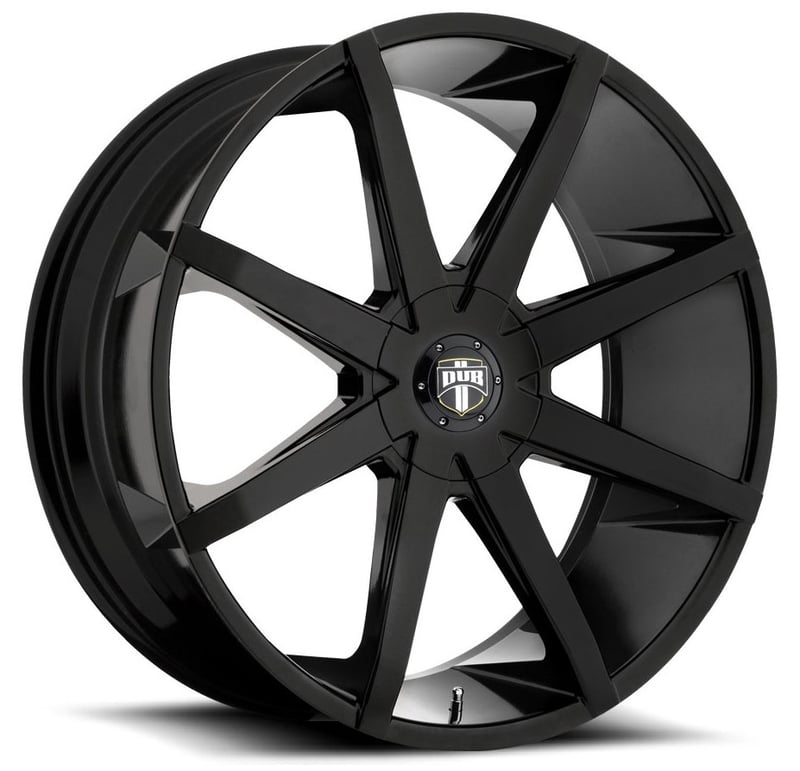 20x8.5 dub push all gloss black s110 6x135 6x5.5/139.7 25mm