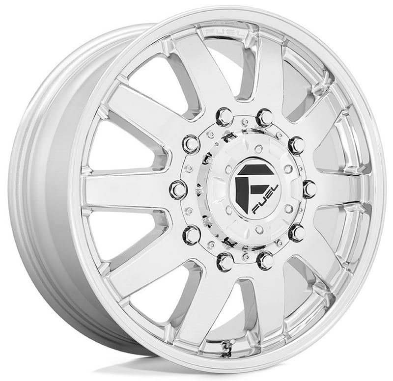 20x8.25 fuel off-road maverick chrome dually front d536 10x225 105mm 170.1 c.b.