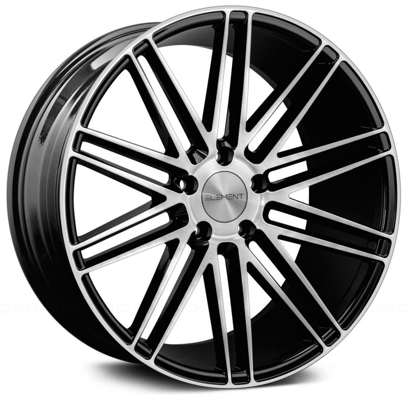 20x10.5 element el10 gloss black w/ machined face 5x112 42mm