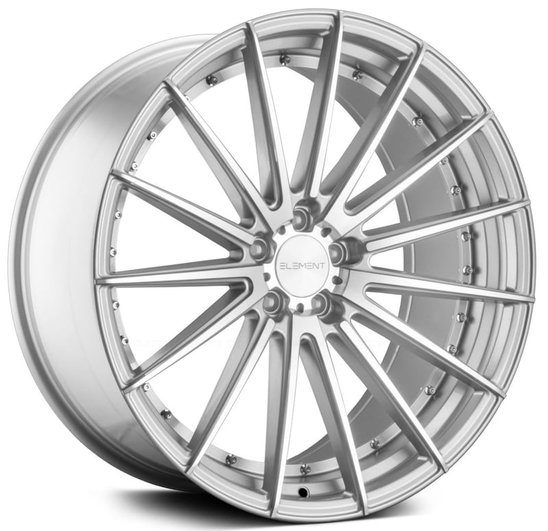20x10.5 element el15 silver w/ machined face 5x120 42mm