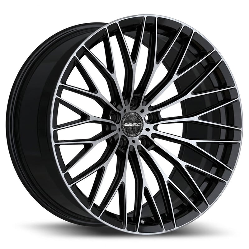 19x9.5 element forged me-10 gloss black w/ machined face (full forged) (custom)