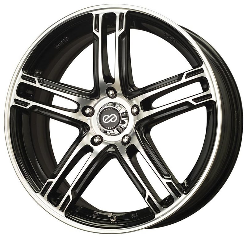 17x7 enkei fd-05 gloss black machined 5x4.5/114.3 40mm