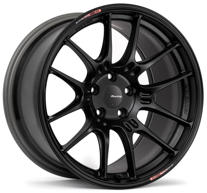 18x9.5 enkei gtc02 matte black 5x112 22mm