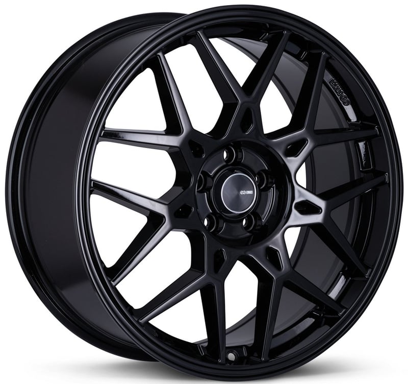 18x8 enkei pdc gloss black 5x100 45mm