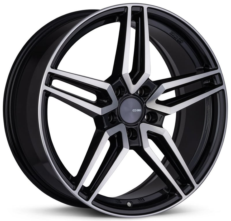 20x8.5 enkei victory gloss black machined 5x120 40mm