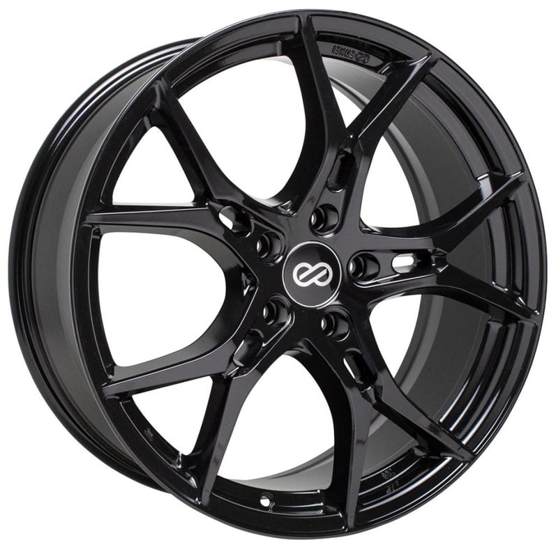 18x8 enkei vulcan gloss black 5x120 40mm