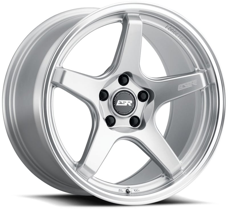 19x8.5 esr ap5c hyper silver w/ machined lip (flow form) 5x4.5/114.3 30mm